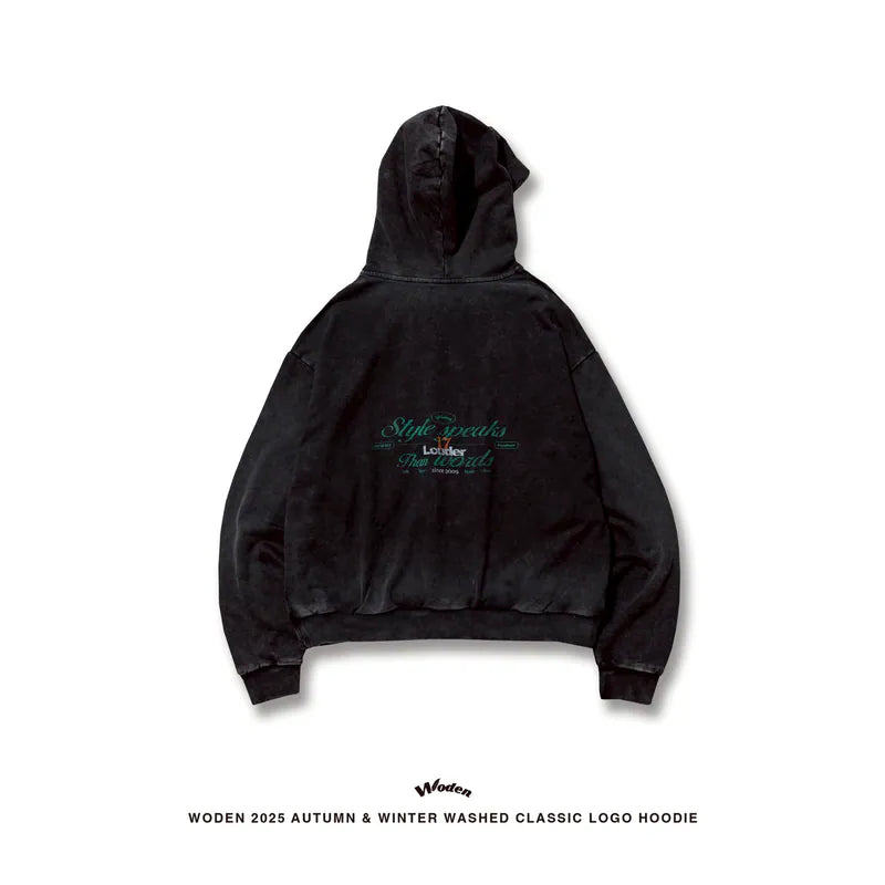WD 25AW 014 Washed Classic LOGO Hoodie
