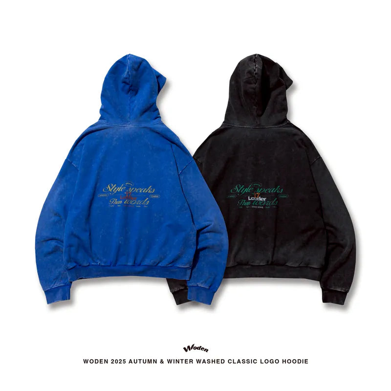 WD 25AW 014 Washed Classic LOGO Hoodie