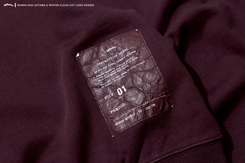 WODEN 2025 Autumn & Winter 023 Clean Cut LOGO Hoodie