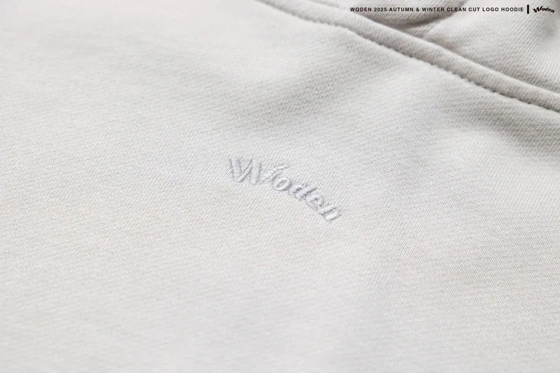 WODEN 2025 Autumn & Winter 023 Clean Cut LOGO Hoodie