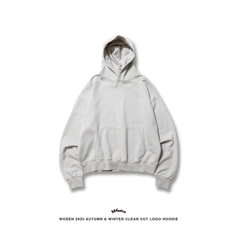 WODEN 2025 Autumn & Winter 023 Clean Cut LOGO Hoodie