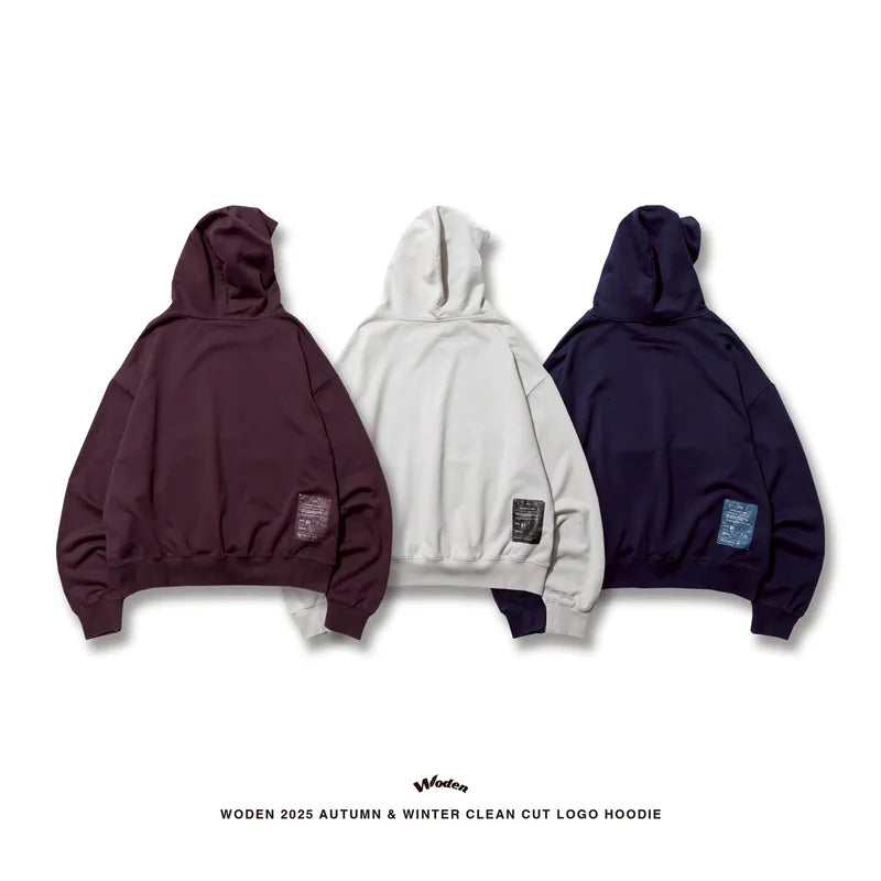 WODEN 2025 Autumn & Winter 023 Clean Cut LOGO Hoodie