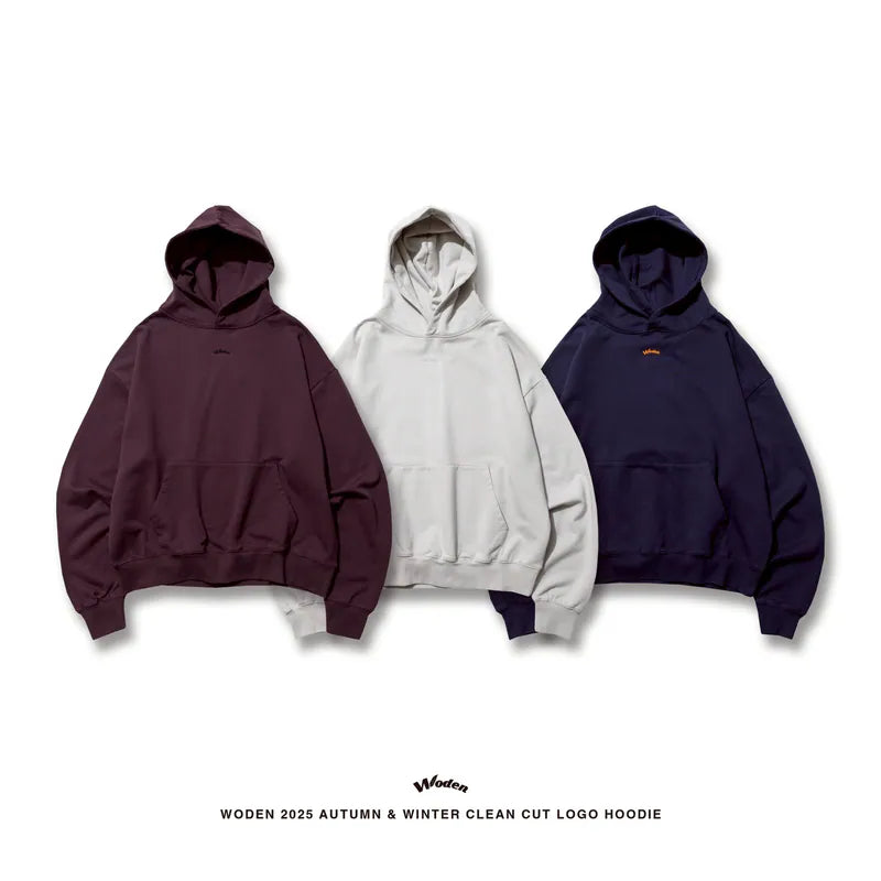 WODEN 2025 Autumn & Winter 023 Clean Cut LOGO Hoodie