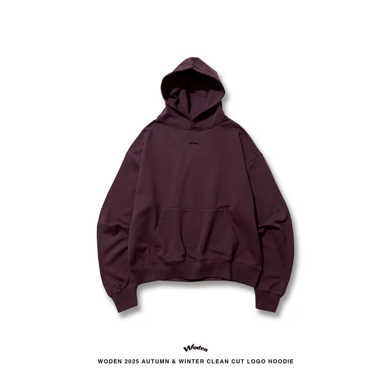 WODEN 2025 Autumn & Winter 023 Clean Cut LOGO Hoodie