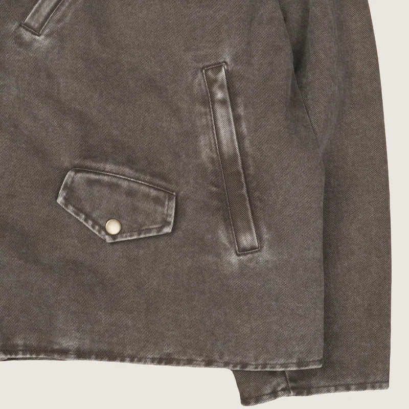 P.B.P - WASHED BIKER JACKET - BROWN