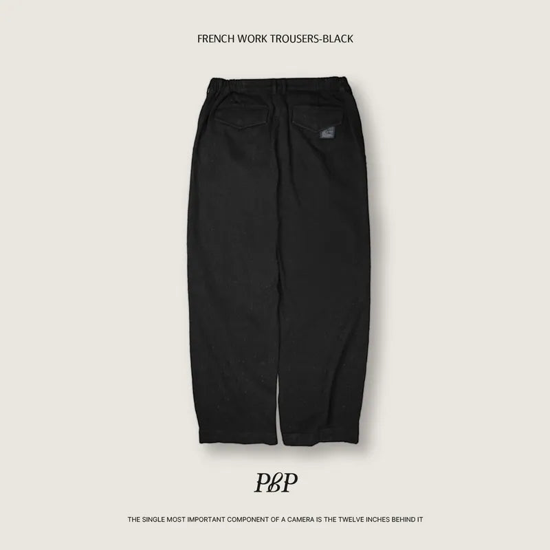 P.B.P - FRENCH WORK TROUSERS - BLACK