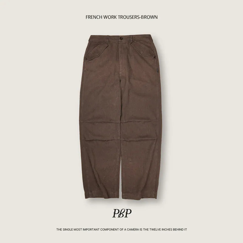 P.B.P - FRENCH WORK TROUSERS - BROWN