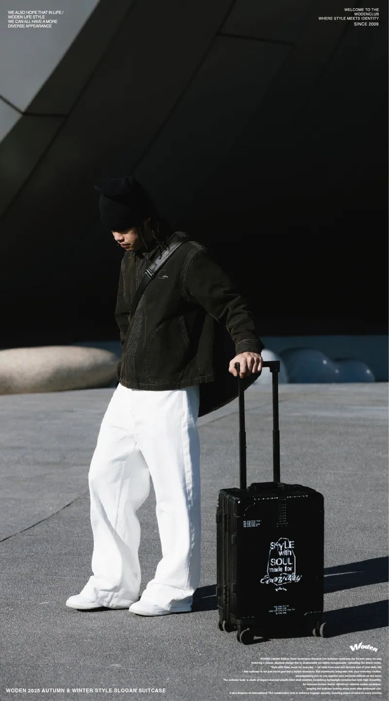 WODEN 2025 Autumn & Winter 024 Style Slogan Suitcase