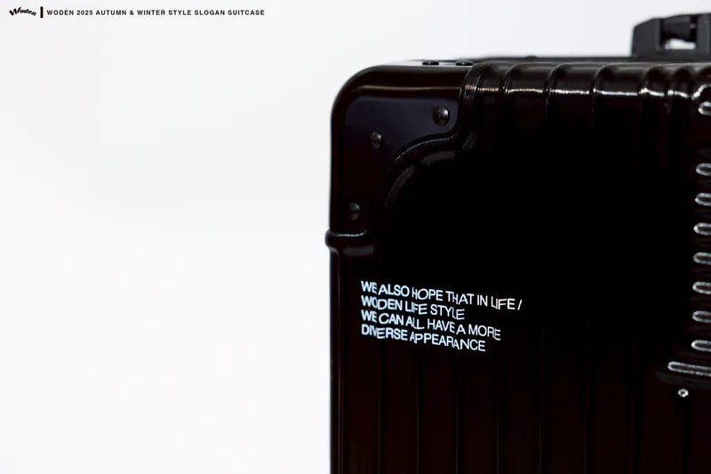 WODEN 2025 Autumn & Winter 024 Style Slogan Suitcase