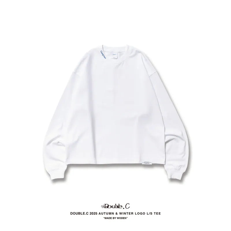 Double.C 2025 Autumn & Winter Simple LOGO L/S Tee