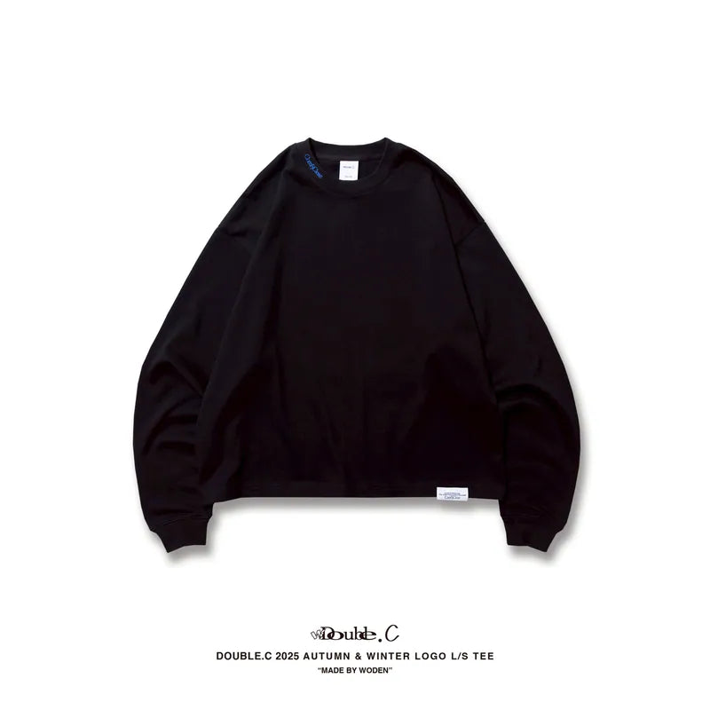 Double.C 2025 Autumn & Winter Simple LOGO L/S Tee