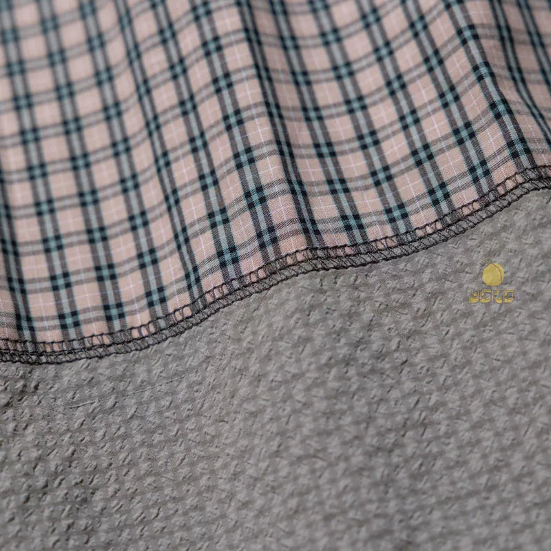 YOKO Paneled Check Skirt