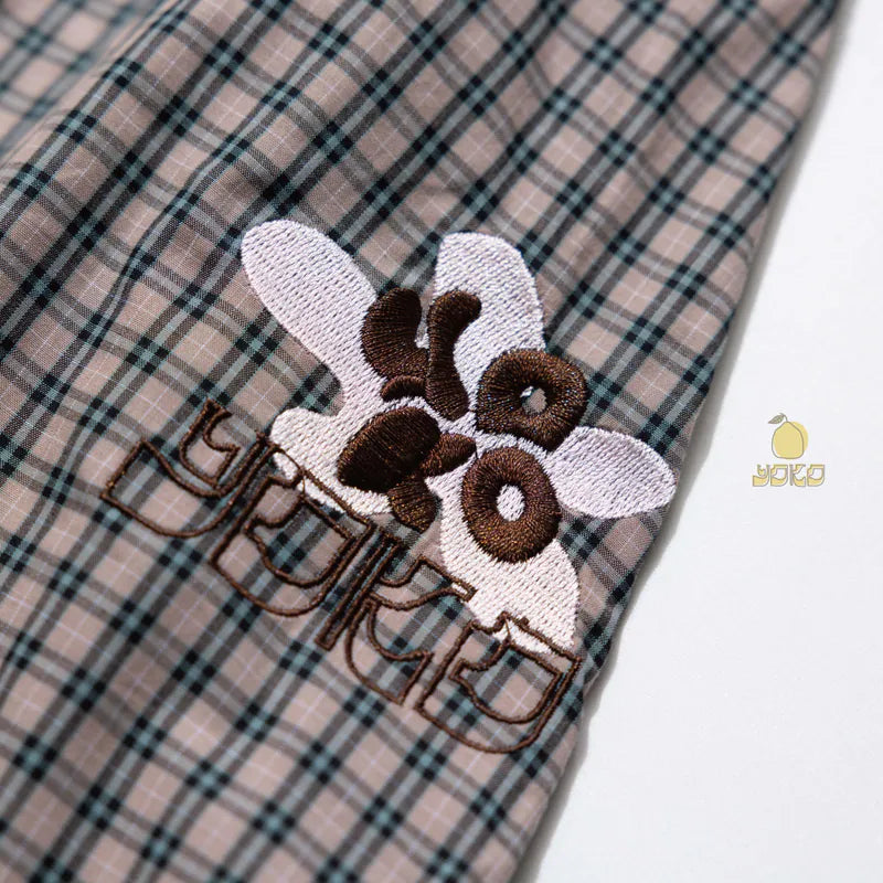 YOKO Paneled Check Skirt