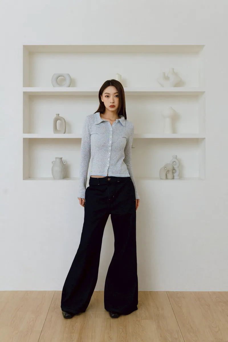 YOKO Textured Knit Cardigan