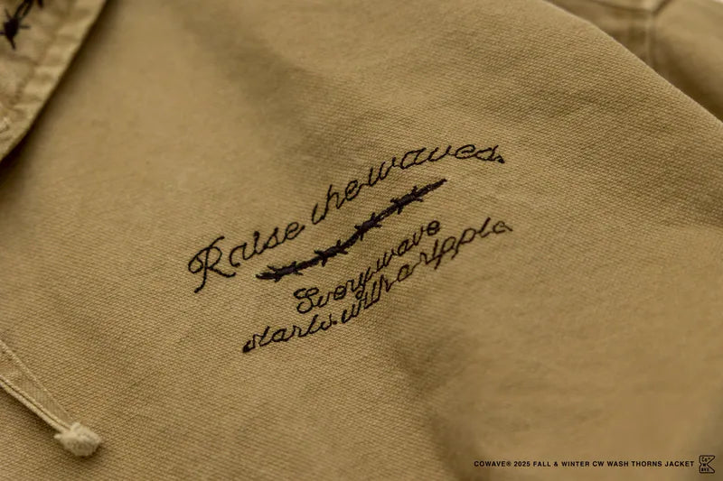 COWAVE 2025 Fall & Winter Wash Thorns Jacket