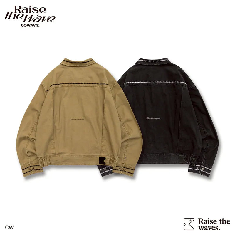 COWAVE 2025 Fall & Winter Wash Thorns Jacket