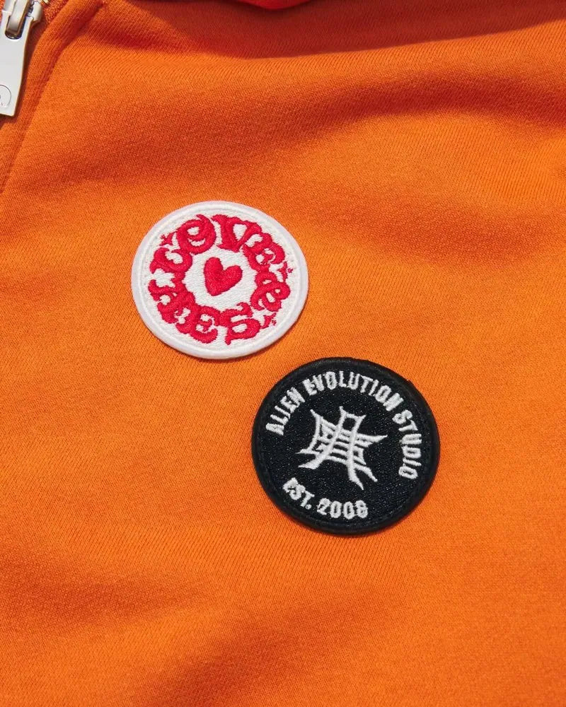 AES Patch Fleece Lined Zip Up Hoodie