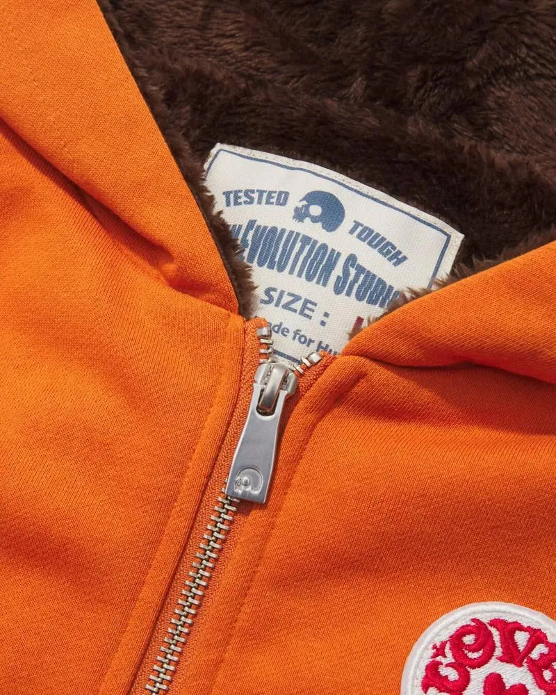 AES Patch Fleece Lined Zip Up Hoodie