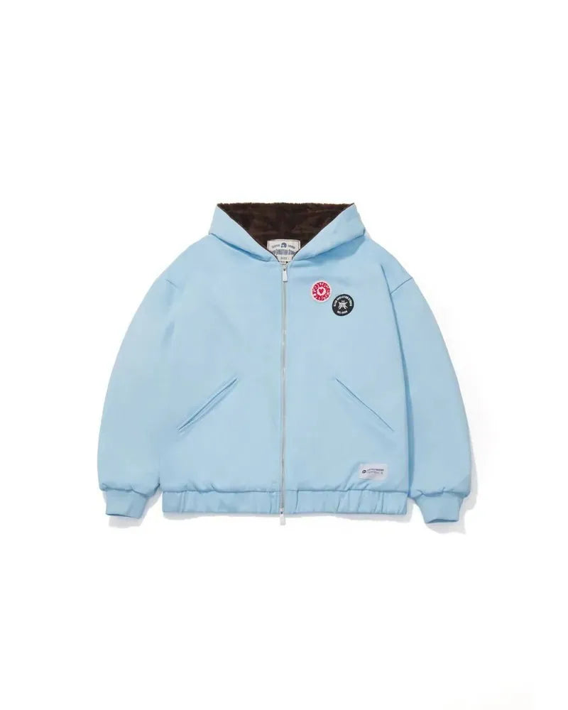 AES Patch Fleece Lined Zip Up Hoodie