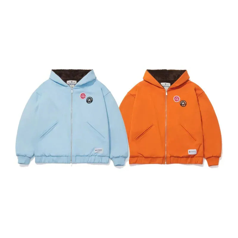 AES Patch Fleece Lined Zip Up Hoodie
