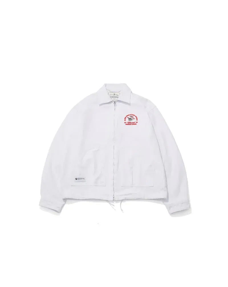 AES EMBROIDERED WHIMSICAL SKULL WASHED WORK JKT