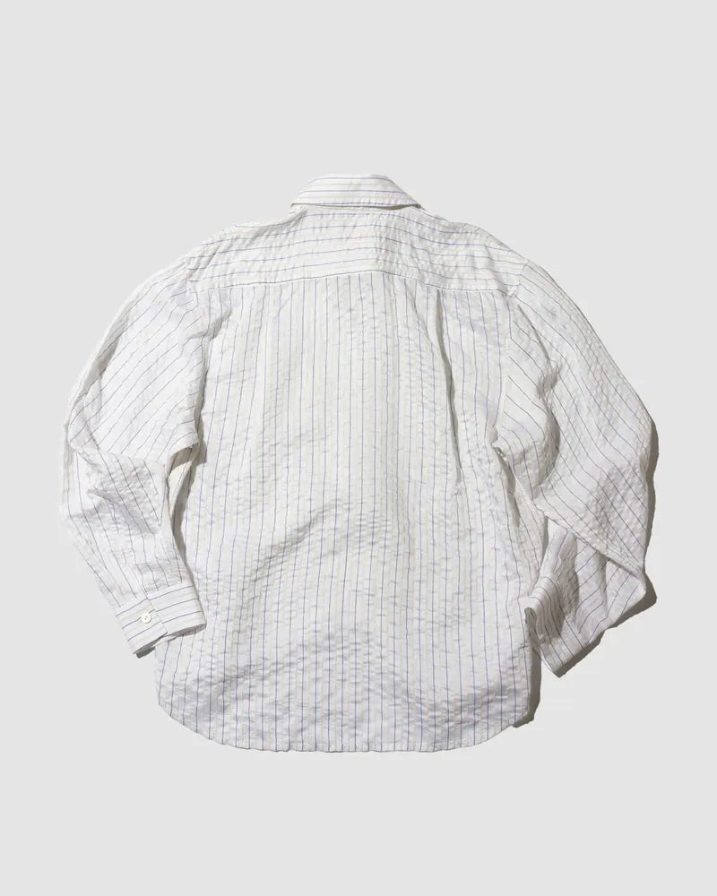 YANGI Pinstripe Jacquard Zip Shirt