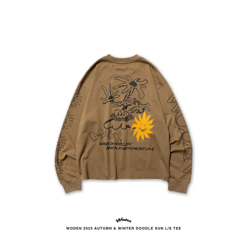 WODEN 2025 Autumn & Winter 034 Doodle Sun L/S Tee