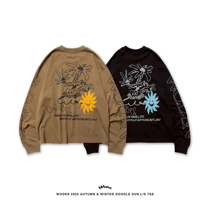 WODEN 2025 Autumn & Winter 034 Doodle Sun L/S Tee