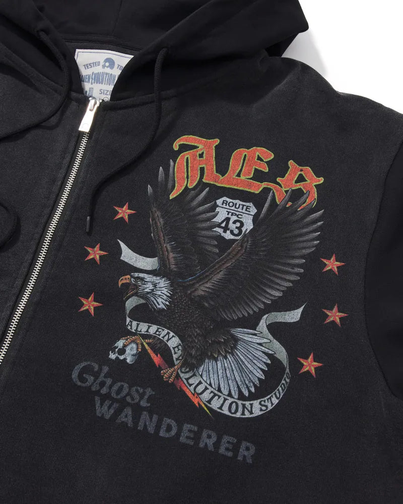AES Bald Eagle Washed Zip Up Hoodie
