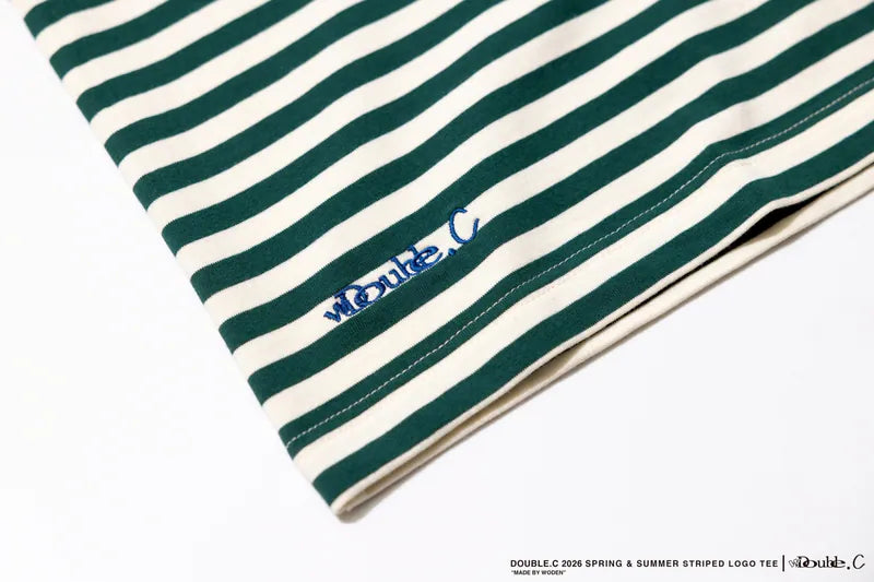 DoubleC 2026 Spring & Summer Striped LOGO Tee
