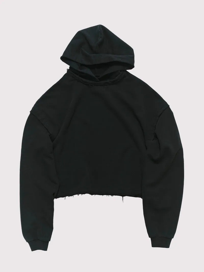 ANOWHEREMAN Boxy Raw Edge Hoodie