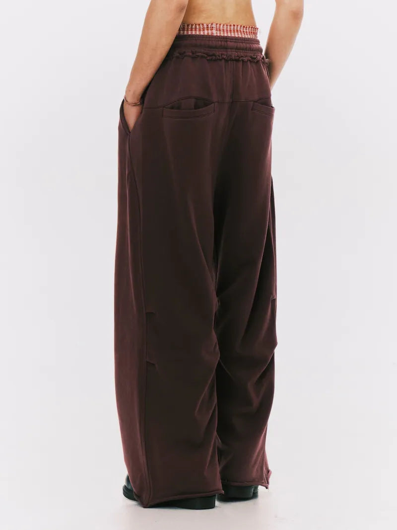 ANOWHEREMAN Wide Leg Sweat Pants
