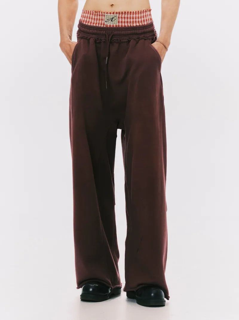 ANOWHEREMAN Wide Leg Sweat Pants