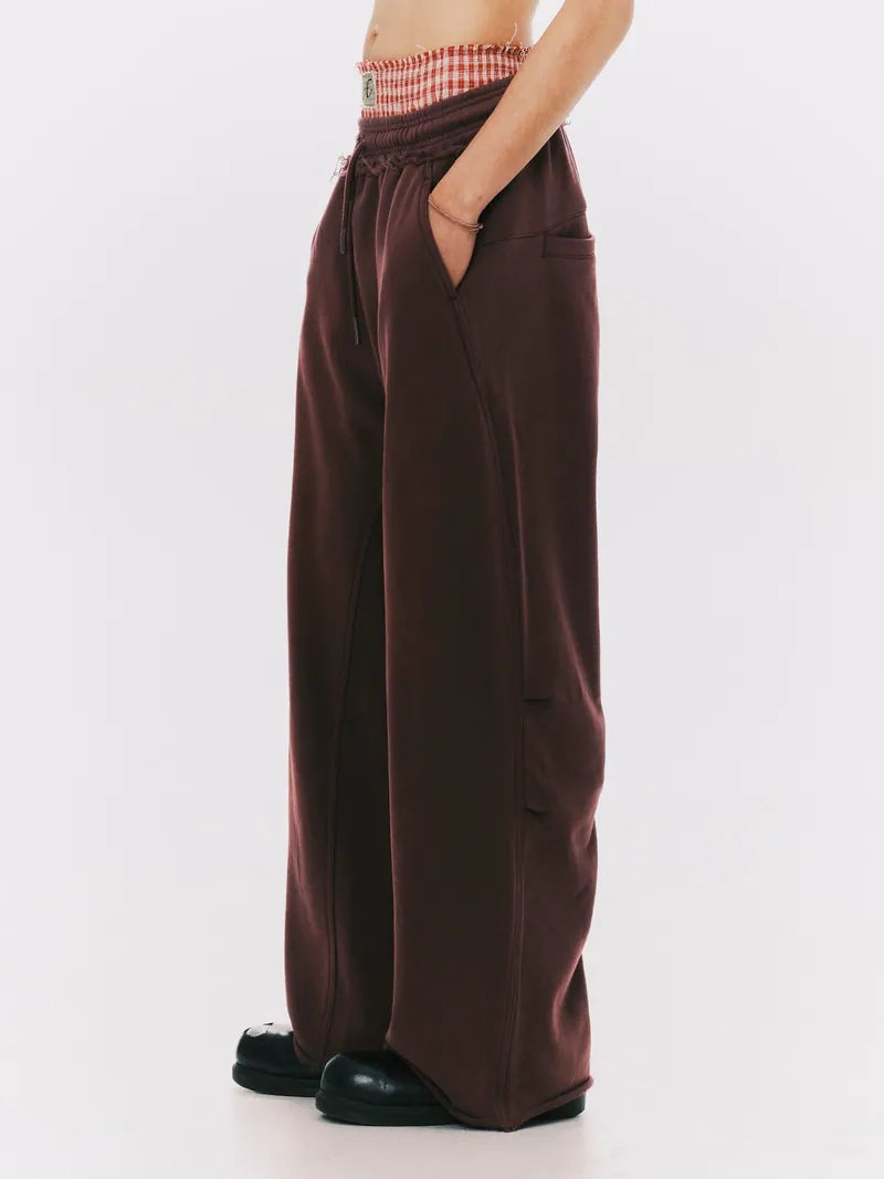 ANOWHEREMAN Wide Leg Sweat Pants