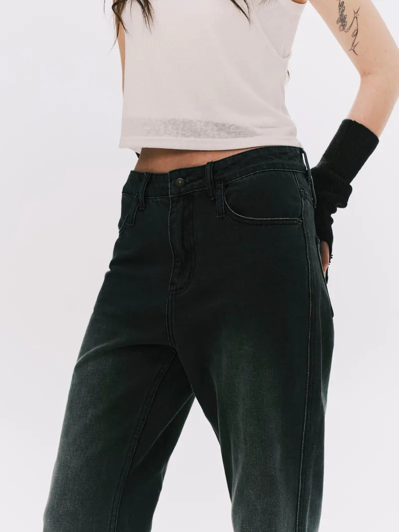 ANOWHEREMAN Boot Cut Denim Jeans