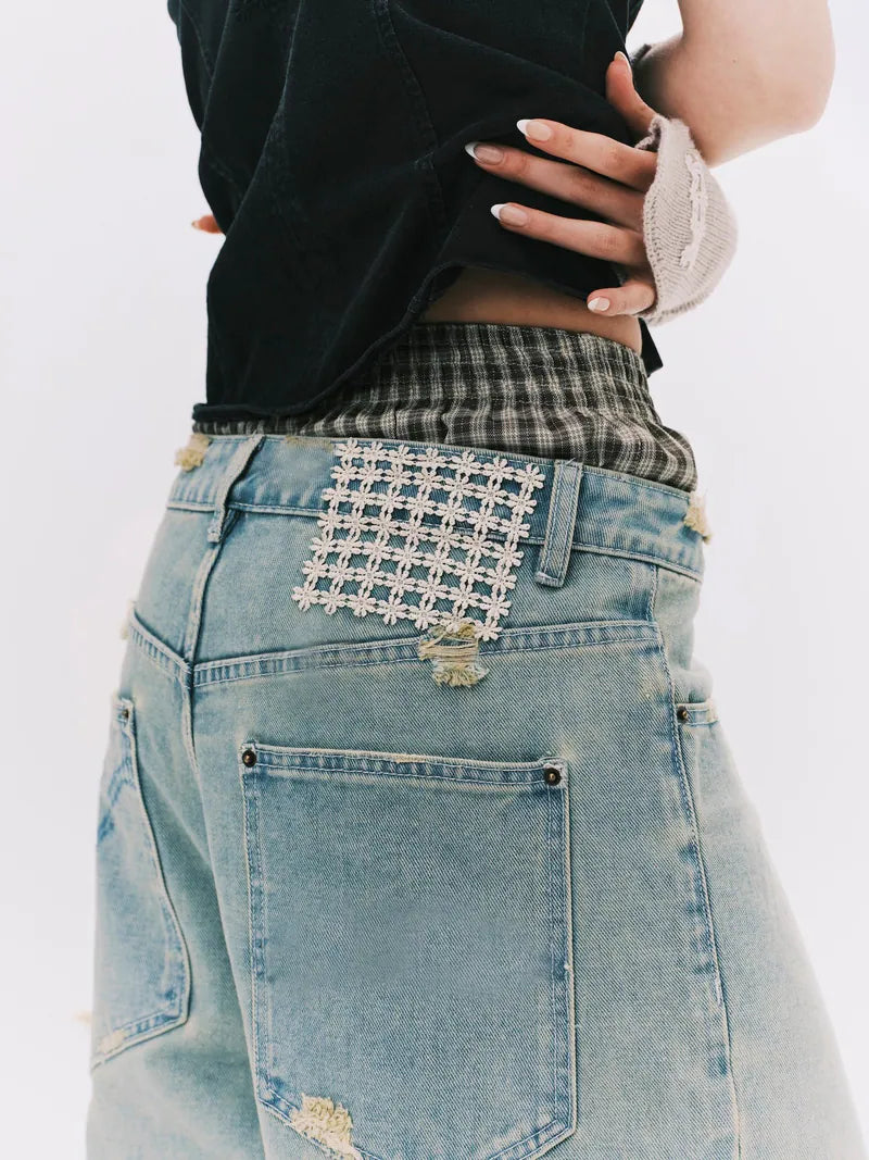 ANOWHEREMAN Baggy Denim Jeans