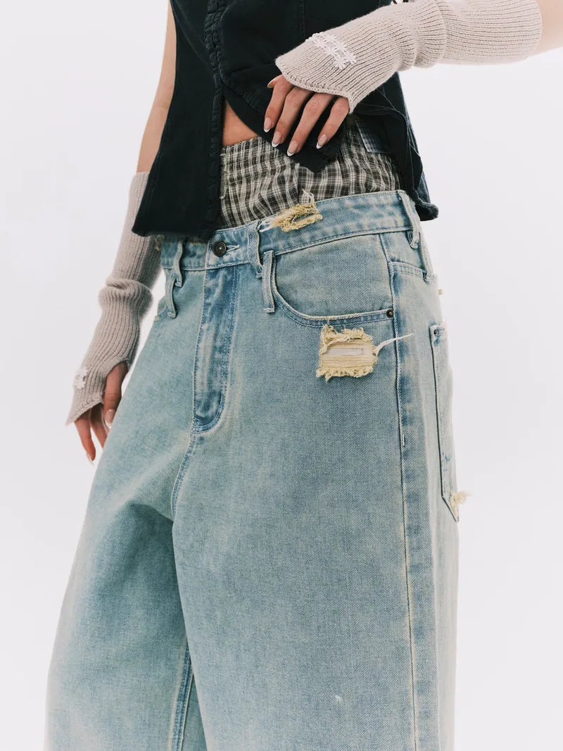 ANOWHEREMAN Baggy Denim Jeans