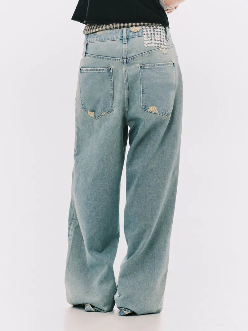 ANOWHEREMAN Baggy Denim Jeans