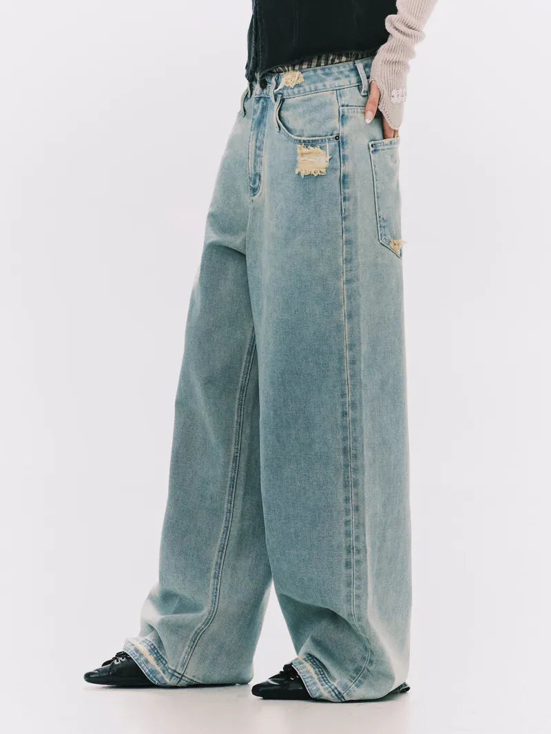ANOWHEREMAN Baggy Denim Jeans