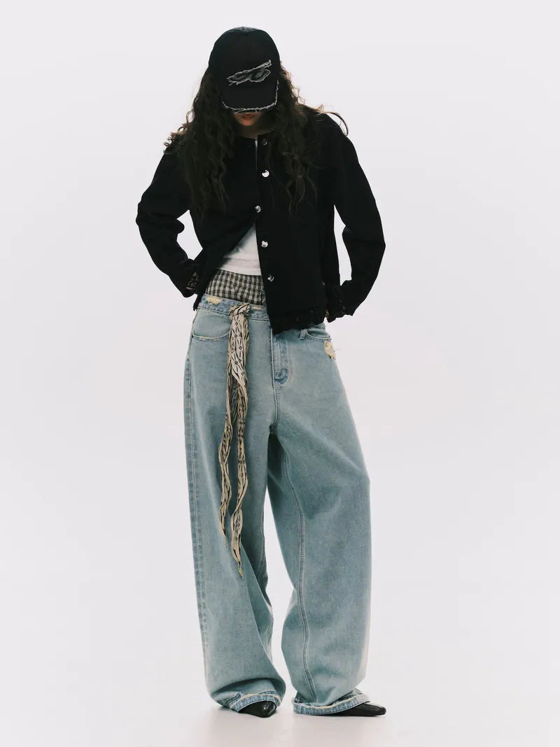 ANOWHEREMAN Baggy Denim Jeans