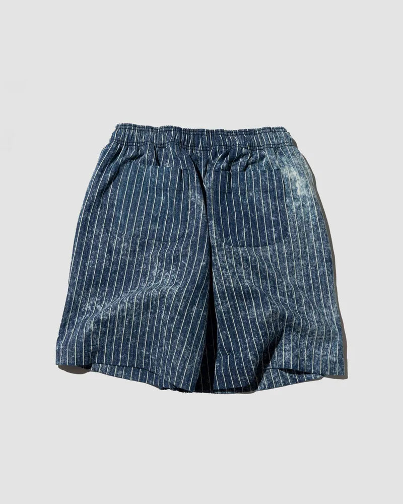 YANGI Distressed Stripe Denim Short