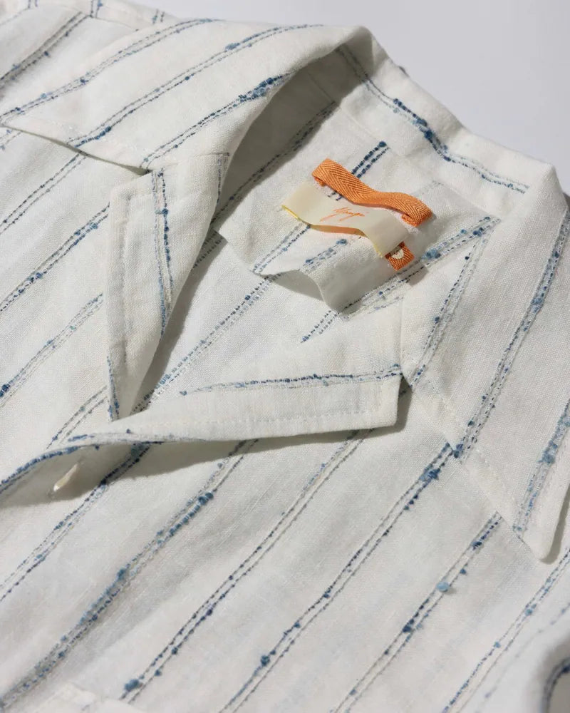 YANGI Pinstripe Jacquard Cabana Shirt