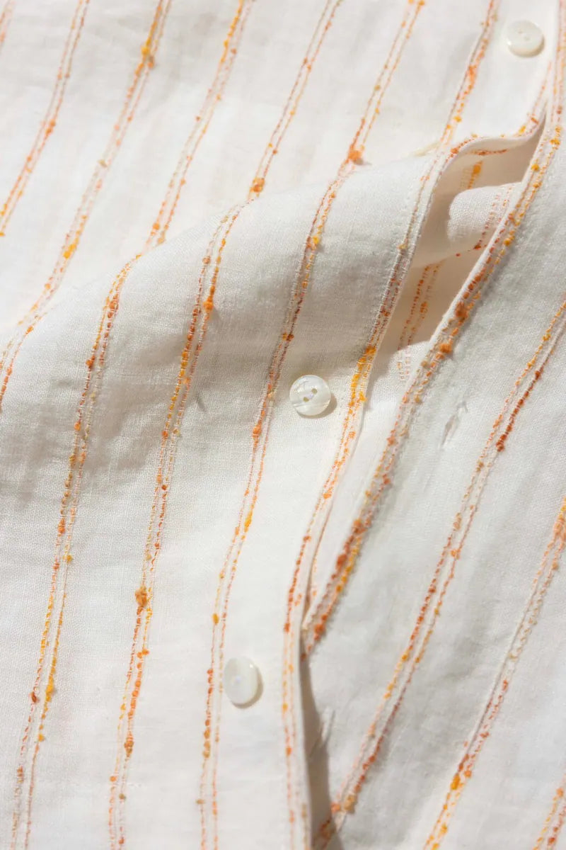YANGI Pinstripe Jacquard Cabana Shirt