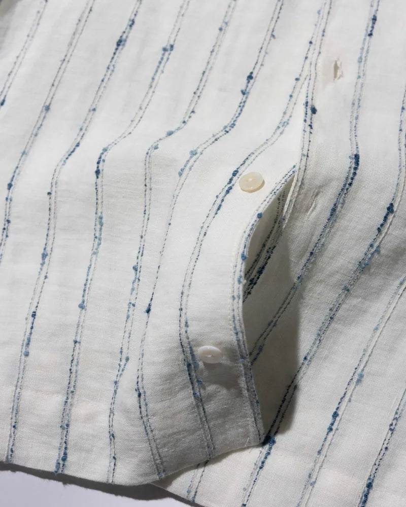 YANGI Pinstripe Jacquard Cabana Shirt