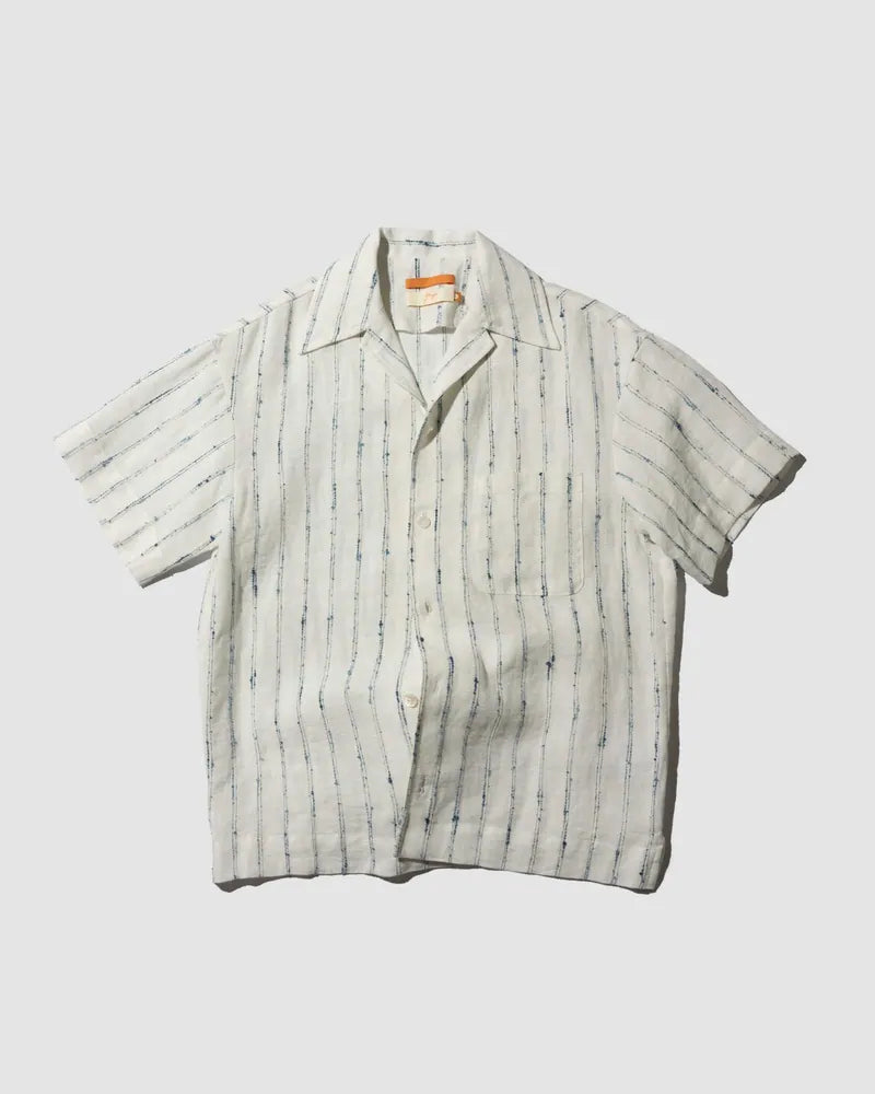 YANGI Pinstripe Jacquard Cabana Shirt