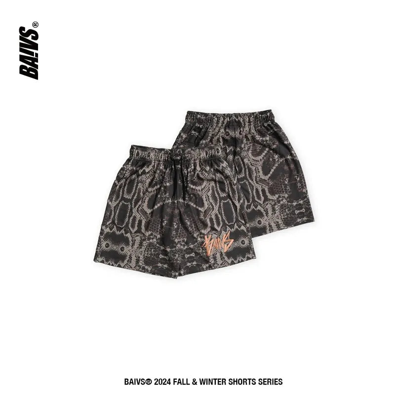BAIVS 24AW Texture Shorts - 大蟒紋