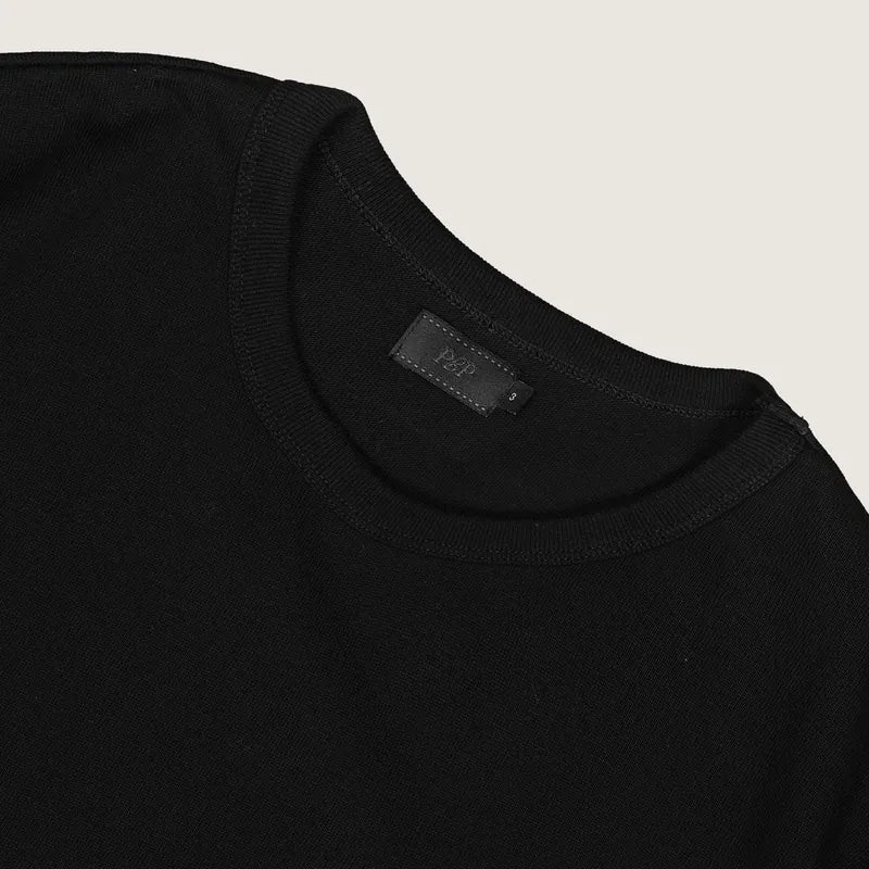P.B.P - EMBROIDERY LOGO TEE - BLACK