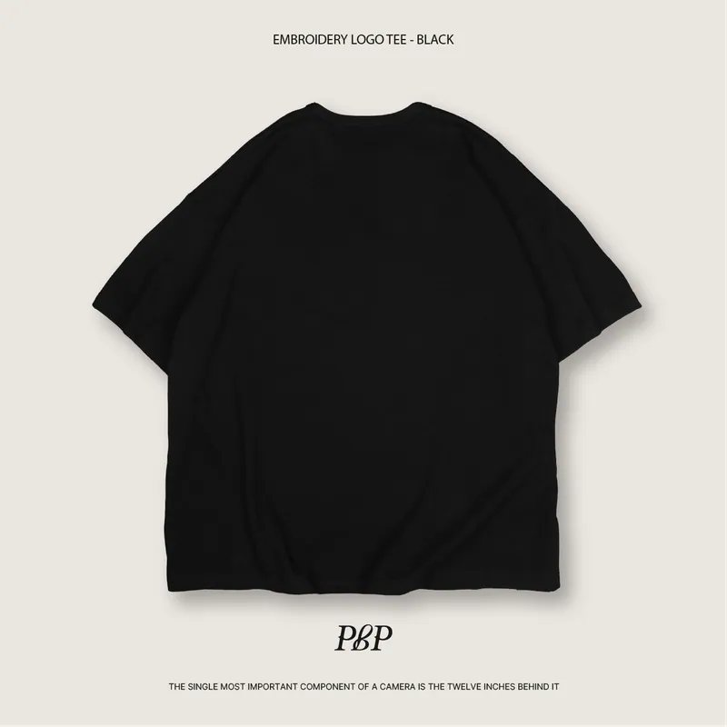 P.B.P - EMBROIDERY LOGO TEE - BLACK