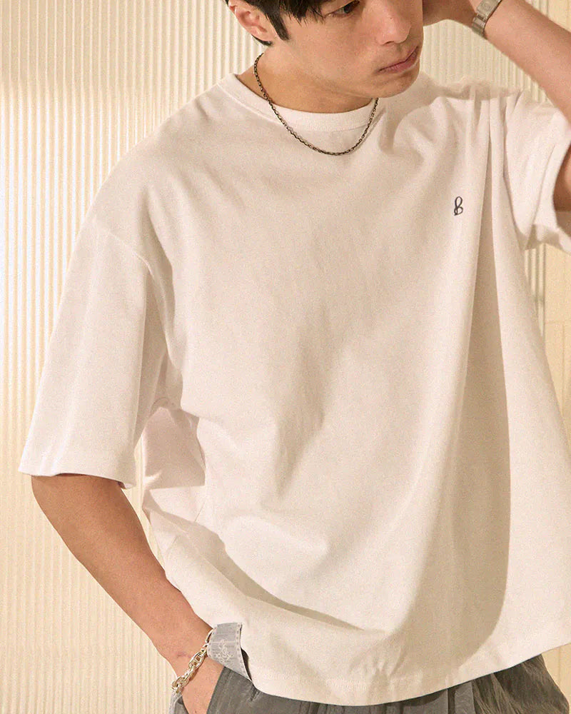 P.B.P - EMBROIDERY LOGO TEE - WHITE