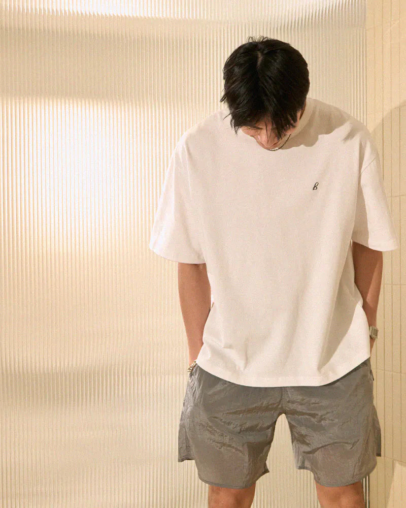 P.B.P - EMBROIDERY LOGO TEE - WHITE